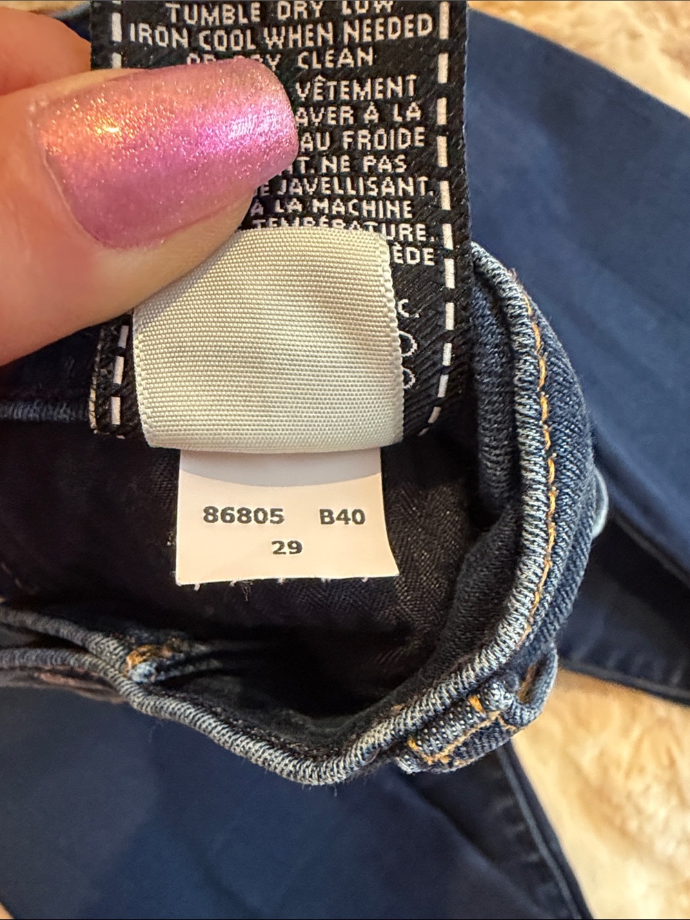 7 for all Mankind the ankle skinny jean size 29 b(lair) denim dark wash - Picture 4 of 9